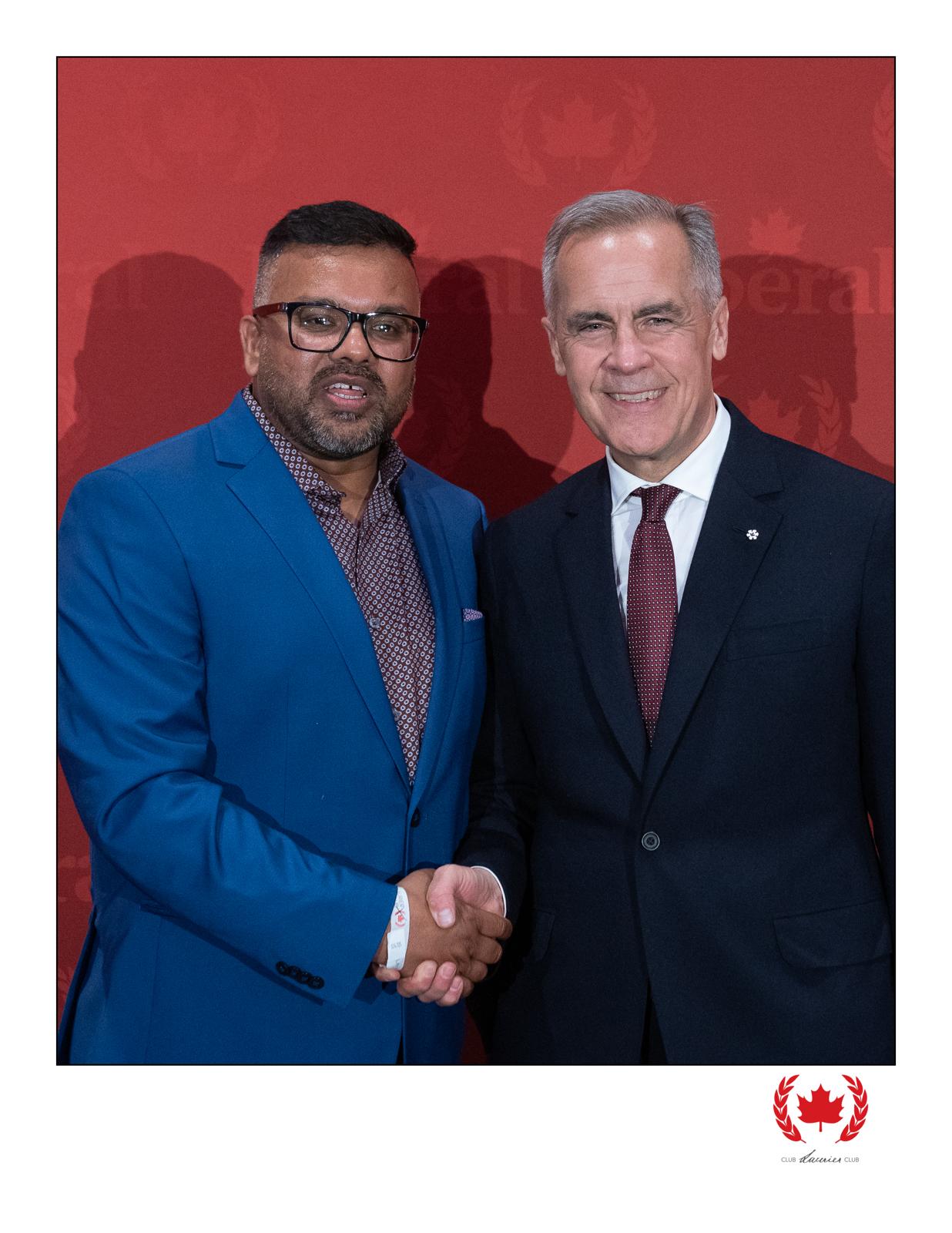 Portrait of Hafiz with Mark Carney